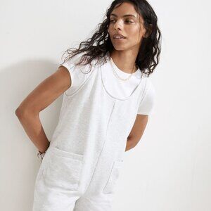 Madewell Superbrushed Pull-On Romper, Icy Heather, S